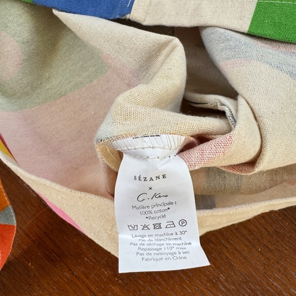 new Sézane x G. Kero geometric print colorful maximalist tote limited edition - Picture 4 of 4